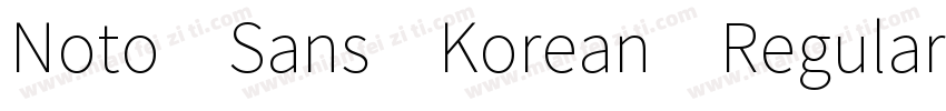 Noto Sans Korean Regular字体转换